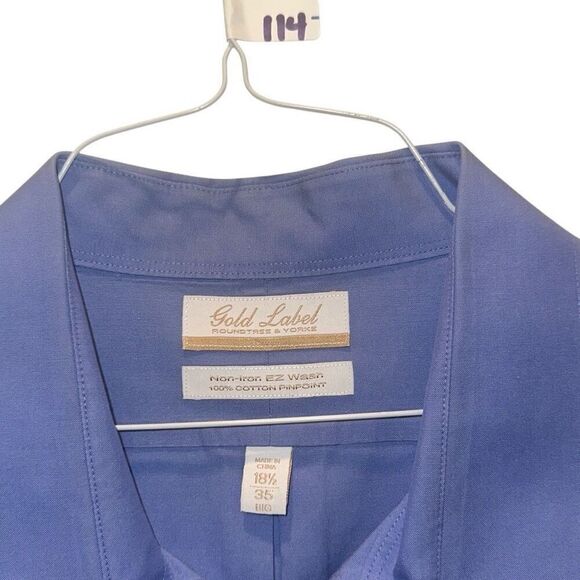 Dress Shirt Gold Label Roundtree & York. 18 1/2 - 35 - Picture 4 of 7